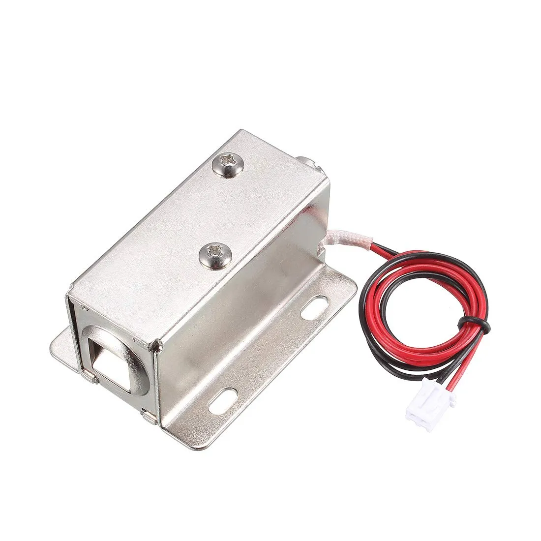 Solenoid door latch showing plunger mechanism