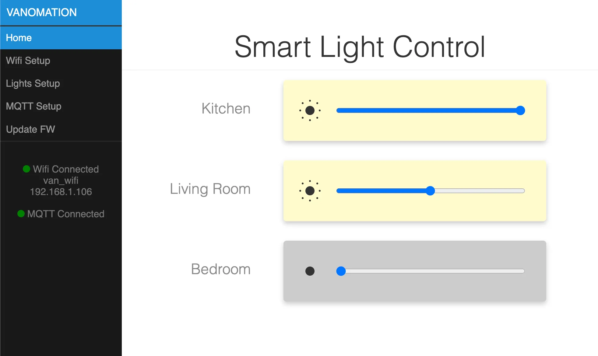 ESP32 web configuration interface