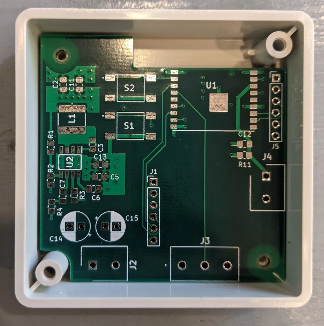 MPU6050 mounted on the PCB (J1 connector visible)