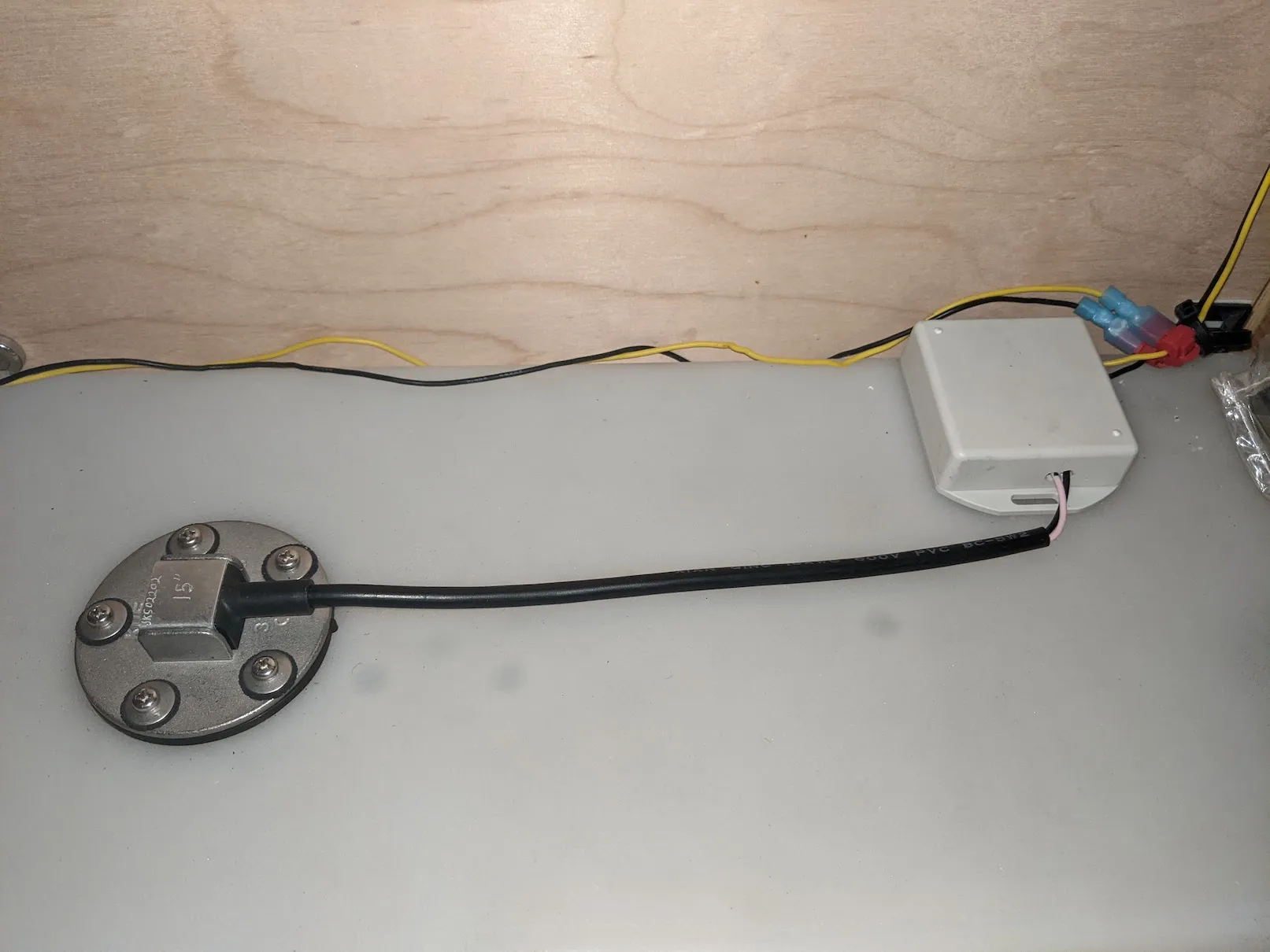 ESP8266 board installed near water tank