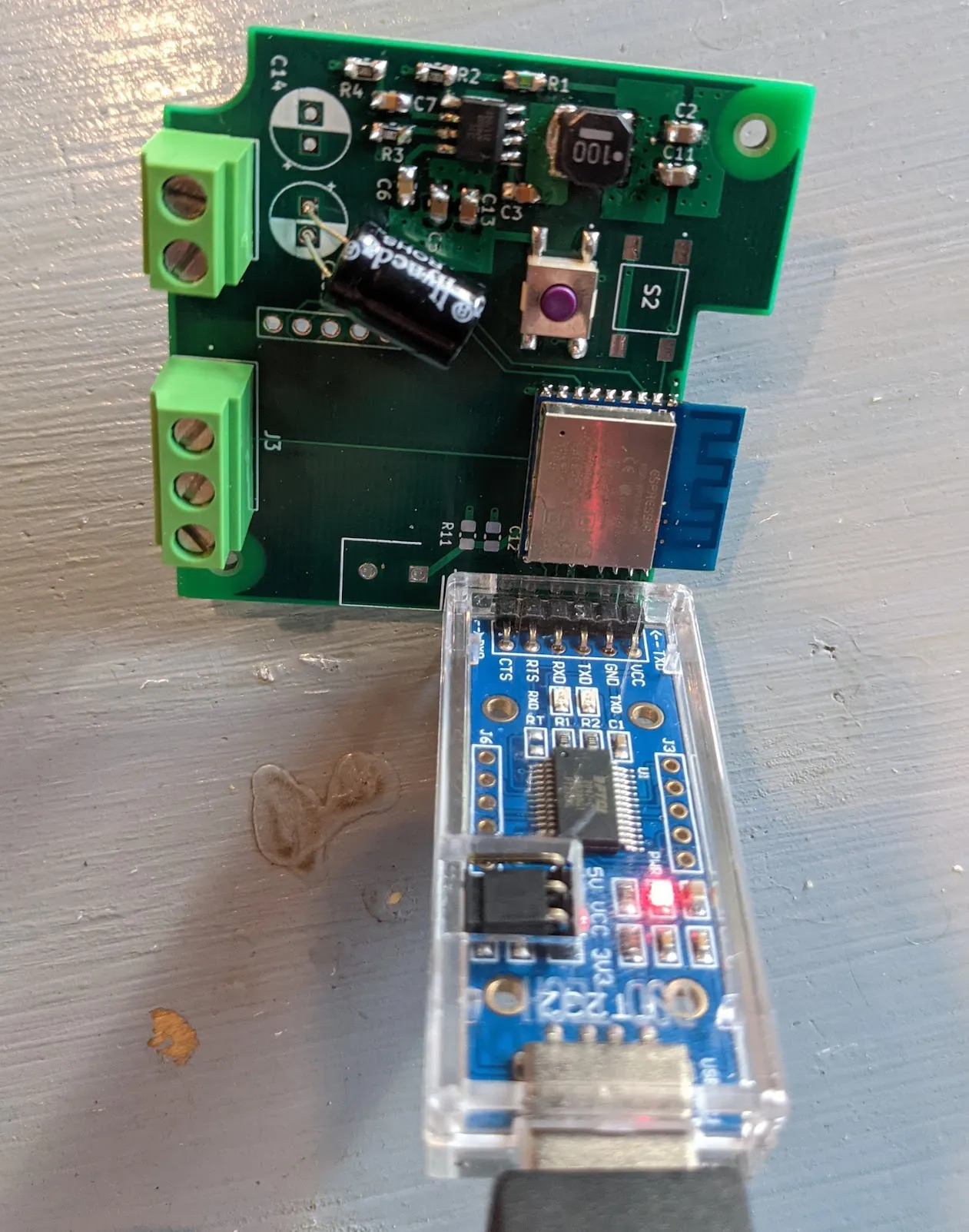 Programming the board via serial adapter