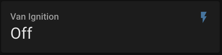 Van ignition binary sensor in Home Assistant