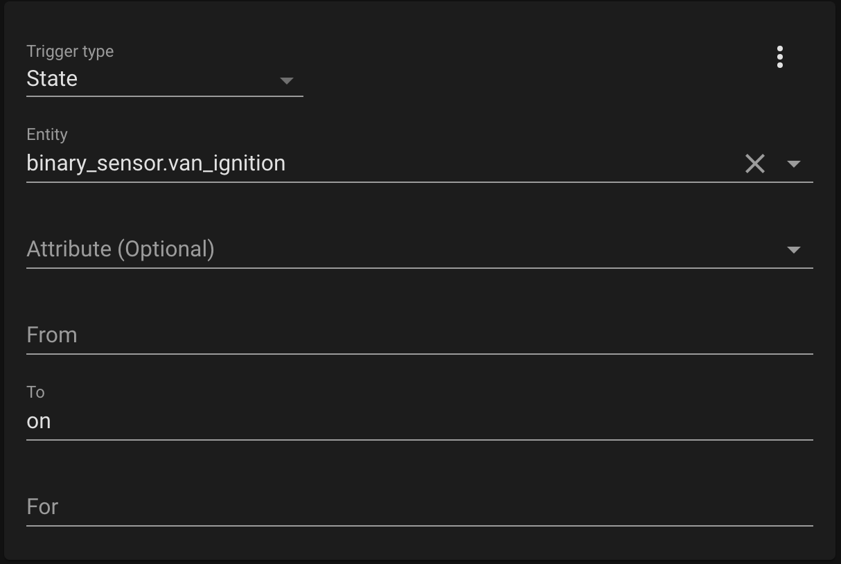 Lock automation trigger — ignition on
