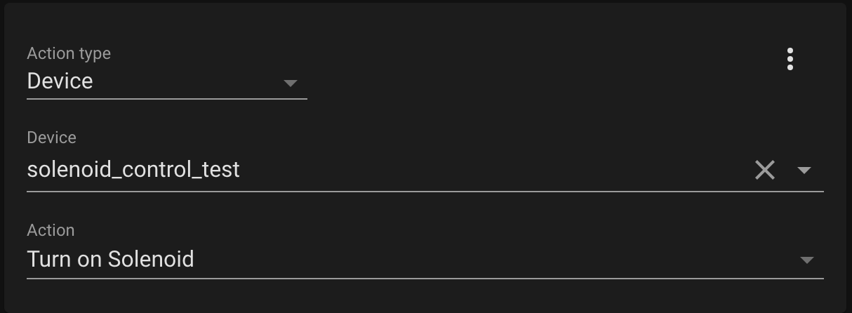 Lock automation action — enable solenoid