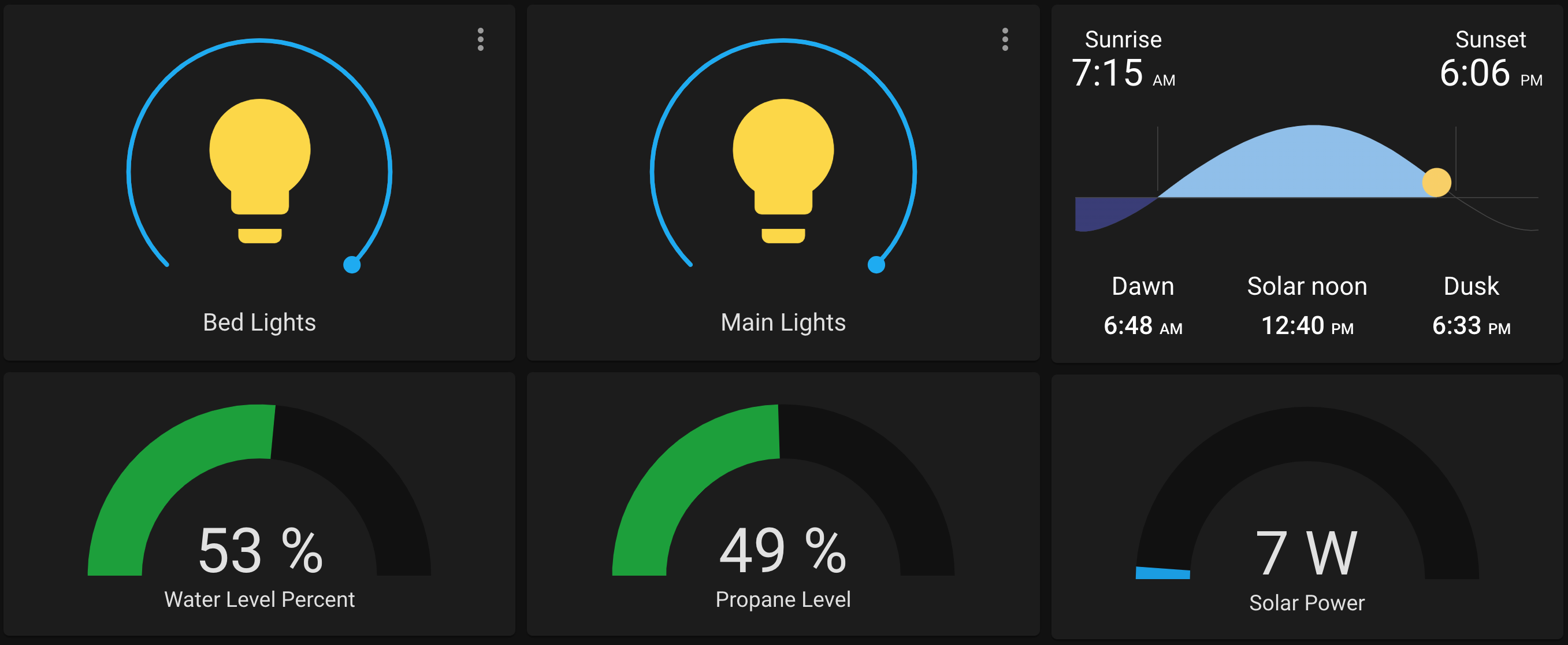 Home Assistant controls