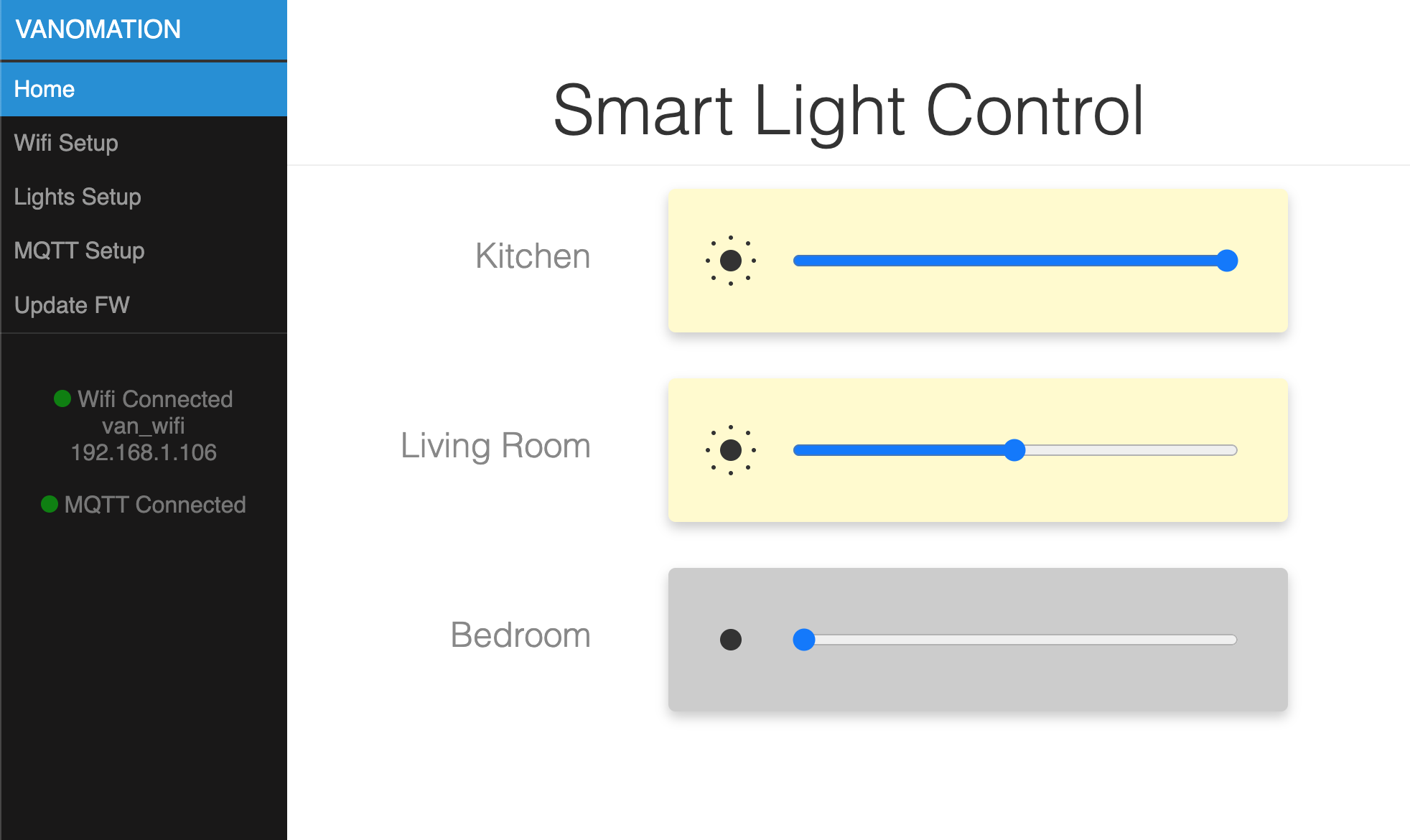 ESP32 web configuration interface