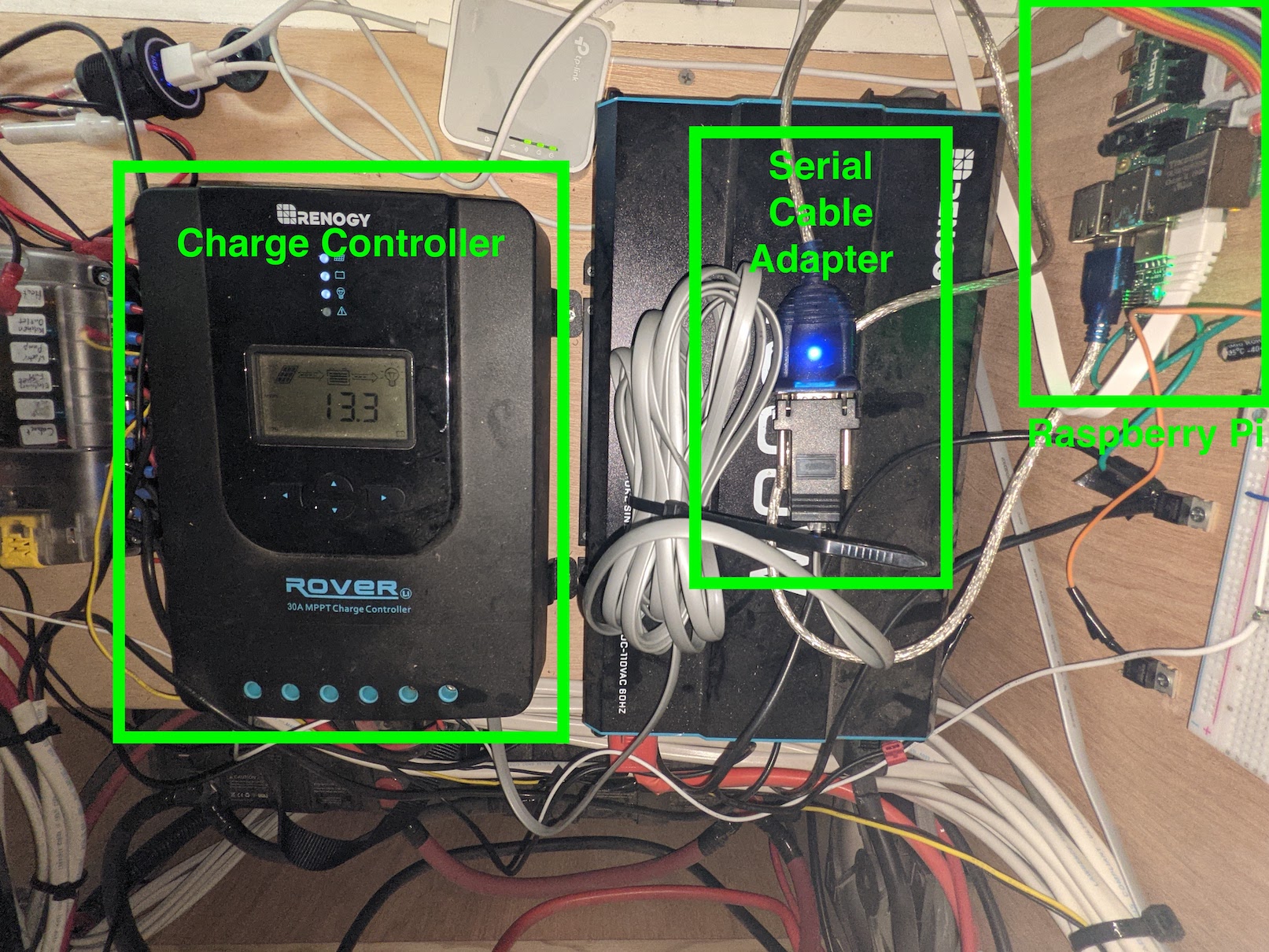 Multimeter voltage check on cable