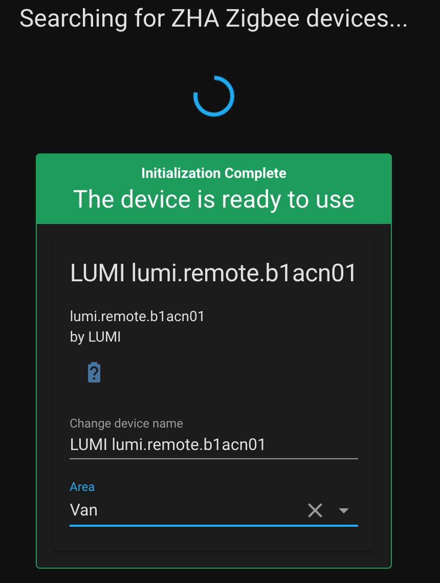 Home Assistant discovering the Aqara switch