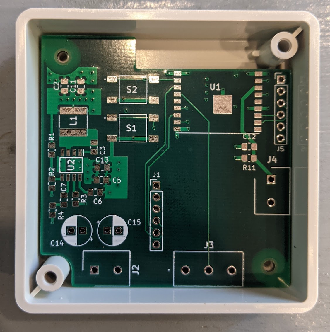 MPU6050 mounted on the PCB (J1 connector visible)
