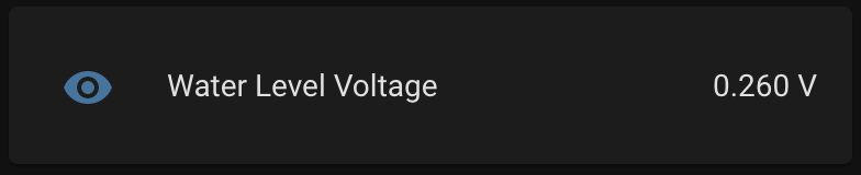 ESPHome water voltage sensor in Home Assistant