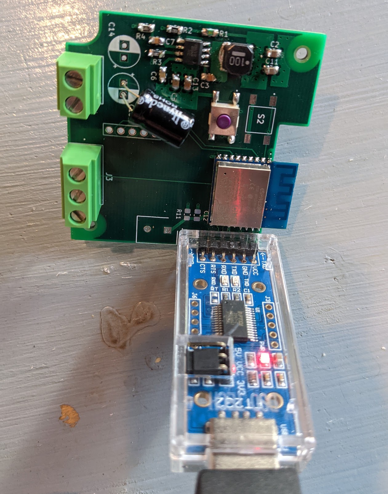 Programming the board via serial adapter
